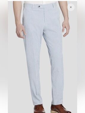 Men's Tommy Hilfiger Light Blue Seersucker Dress Pants